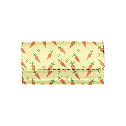 Carrot Pattern Print Design 04 Women's Trifold Wallet