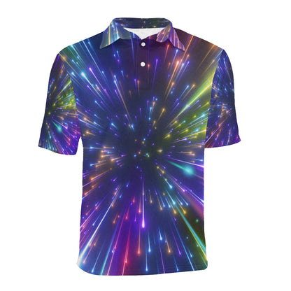 Celestial Rainbow Speed Light Men Polo Shirt