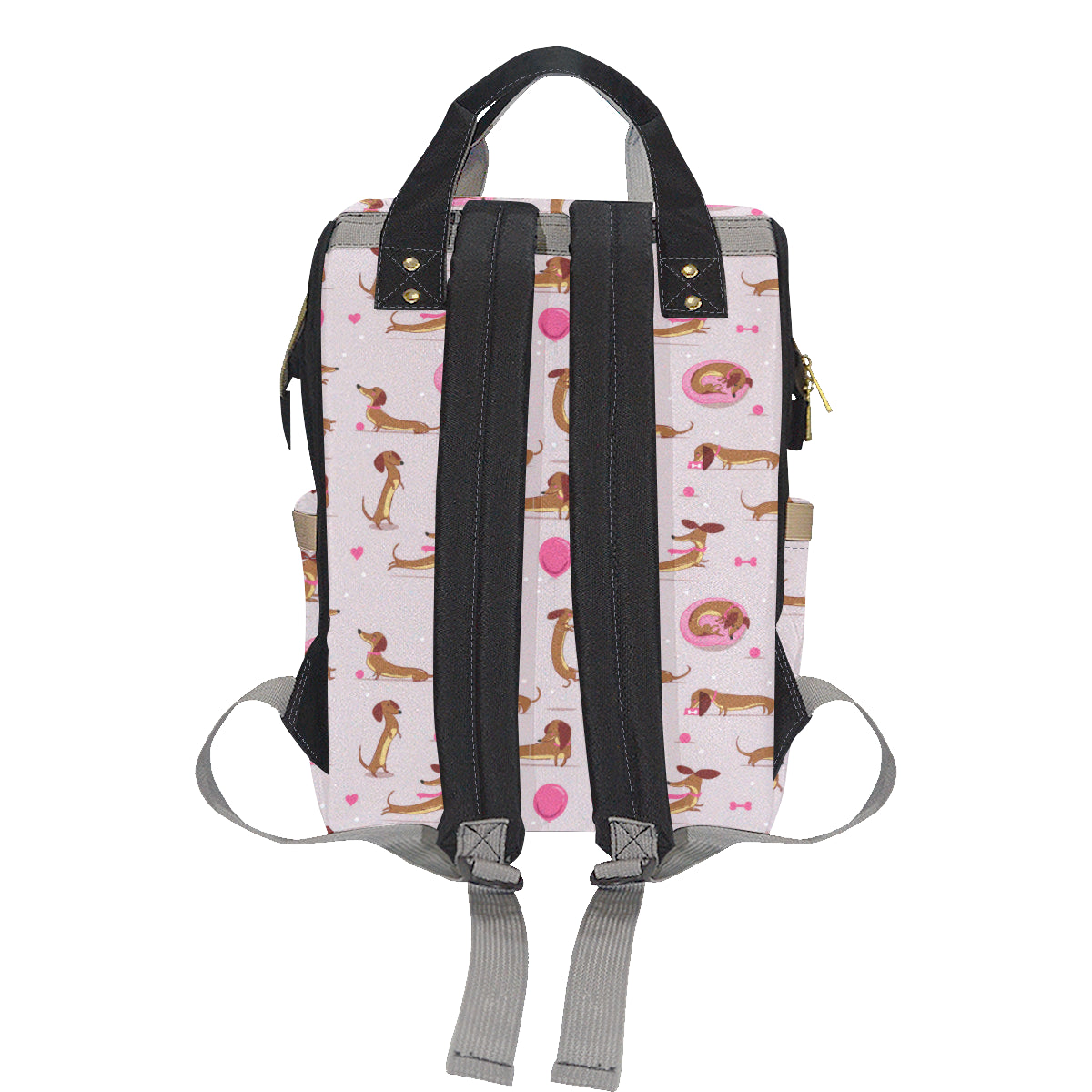 Dachshund Pattern Print Design 10 Diaper Bag Backpack