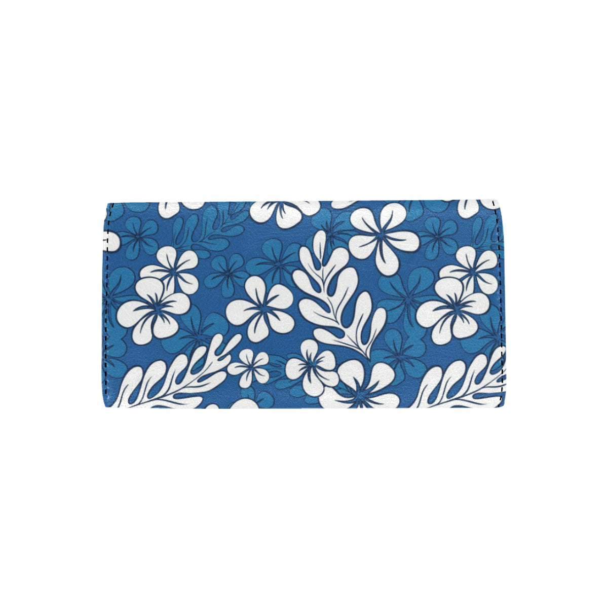 Plumeria Pattern Print Design PM015 Women's Trifold Wallet