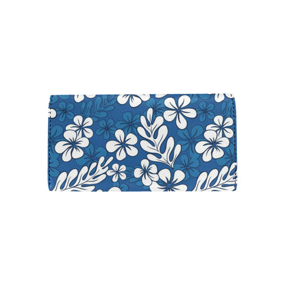 Plumeria Pattern Print Design PM015 Women's Trifold Wallet