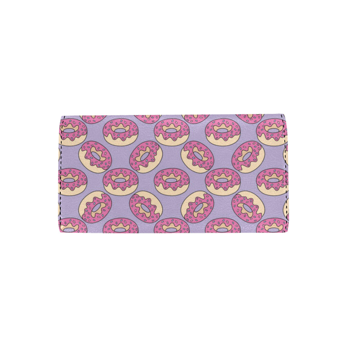 Donut Pattern Print Design DN015 Women's Trifold Wallet