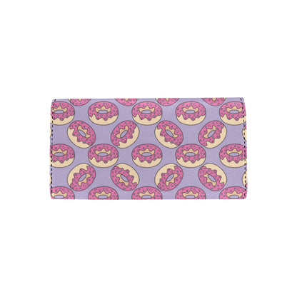 Donut Pattern Print Design DN015 Women's Trifold Wallet