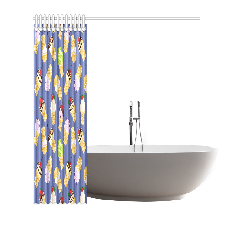 Ice Cream Pattern Print Design IC03 Shower Curtain