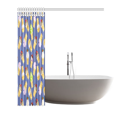 Ice Cream Pattern Print Design IC03 Shower Curtain