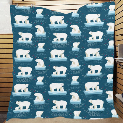 Polar Bear Pattern Print Design PB02 Premium Quilt