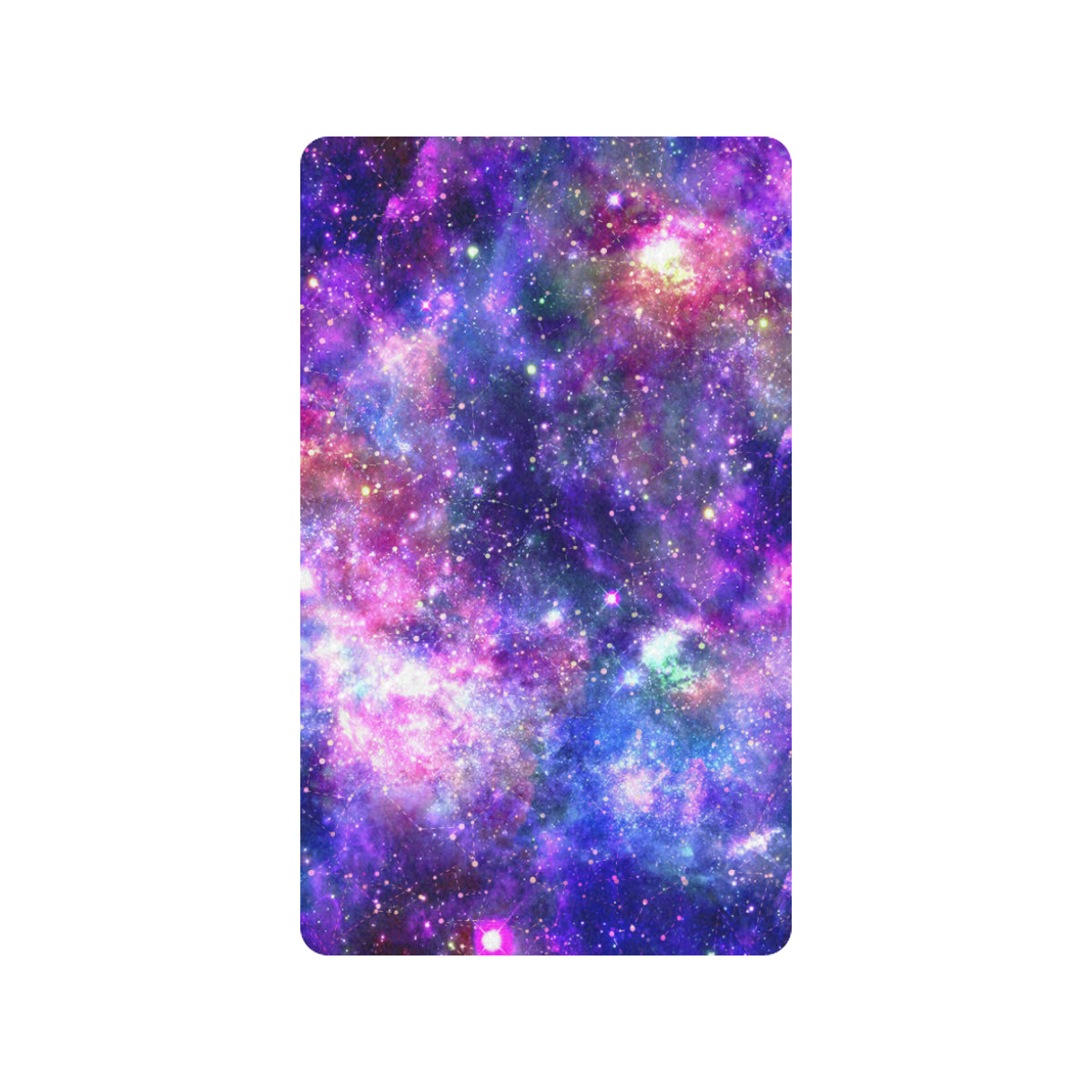 Galaxy Night Stardust Space Print Rubber Doormat