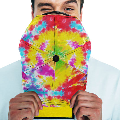 Tie Dye Rainbow Themed Print Snapback Cap