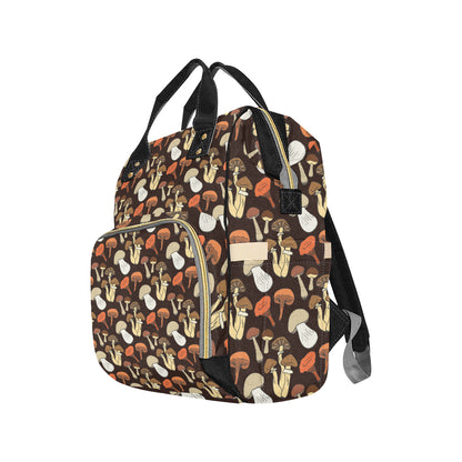 Mushroom Pattern Print Design A05 Diaper Bag Backpack