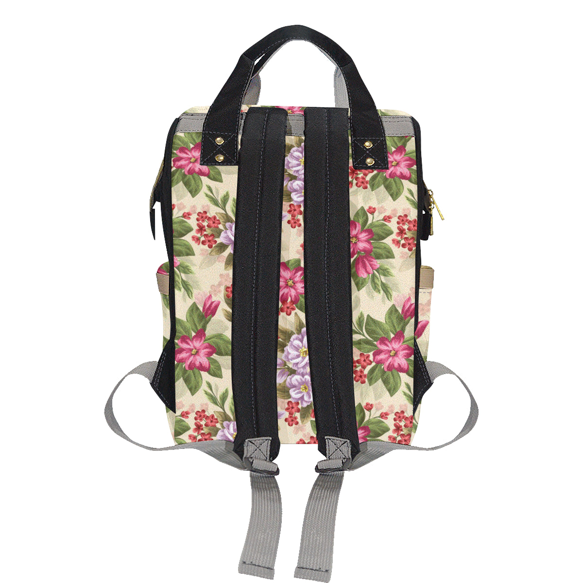Summer Floral Pattern Print Design SF08 Diaper Bag Backpack