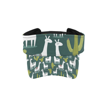 Llama Cactus Pattern Print Design 02 Unisex Sun Visor
