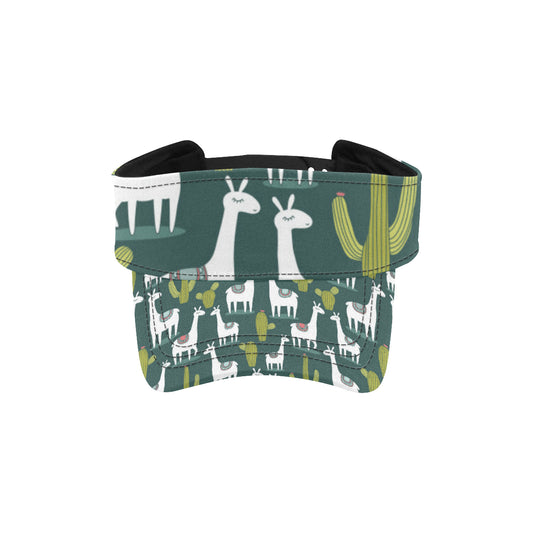 Llama Cactus Pattern Print Design 02 Unisex Sun Visor