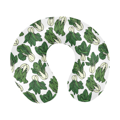 Bok Choy Pattern Print Design 02 U-Shaped Travel Neck Pillow