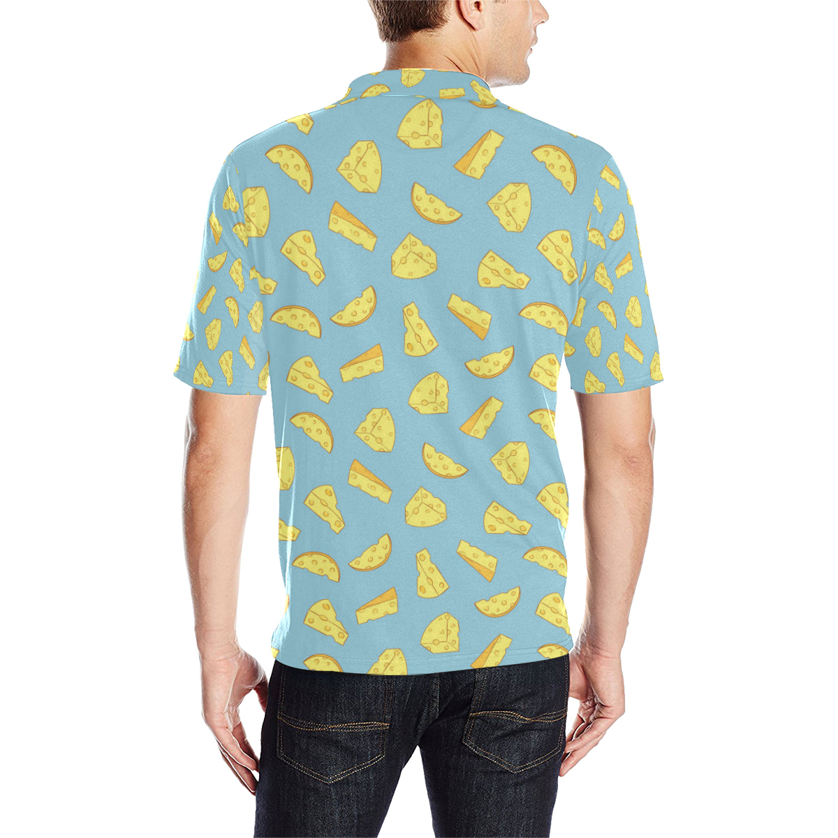 Cheese Pattern Print Design 04 Men Polo Shirt