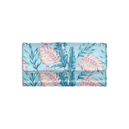 Tropical Flower Pattern Print Design TF01 Women's Trifold Wallet