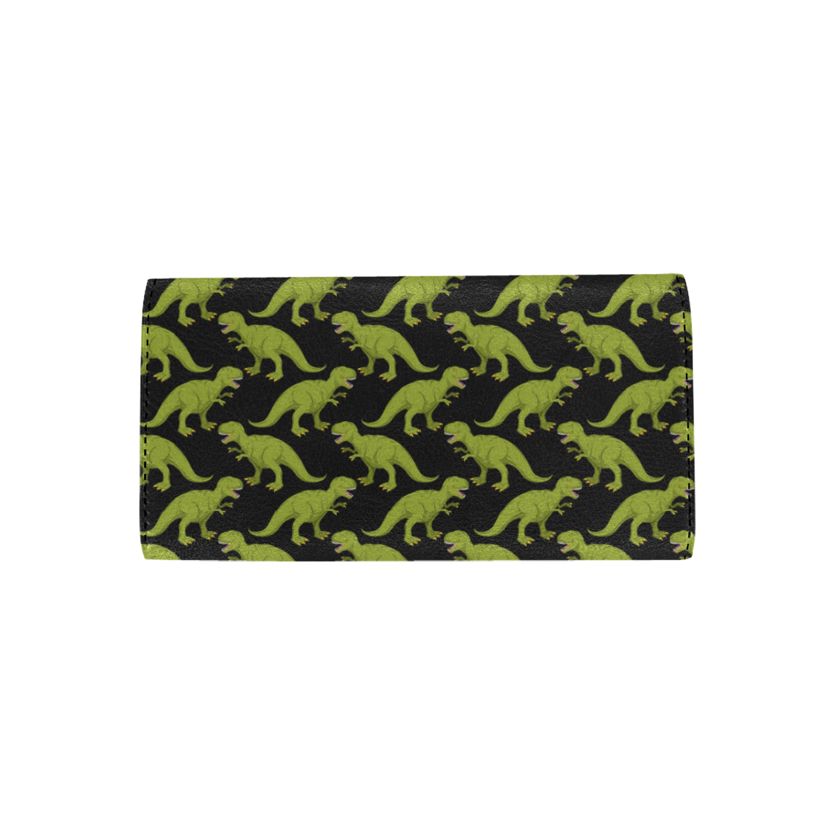 T Rex Pattern Print Design A02 Women's Trifold Wallet