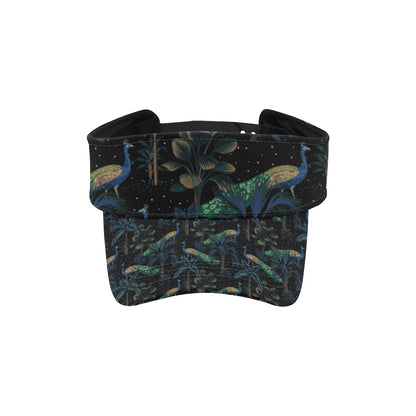 Rainforest Peacock Pattern Print Design A04 Unisex Sun Visor