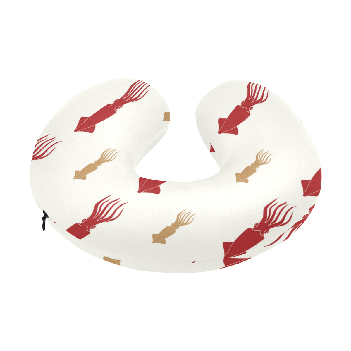 Giant Squid Pattern Print Design 01 U-Shaped Travel Neck Pillow