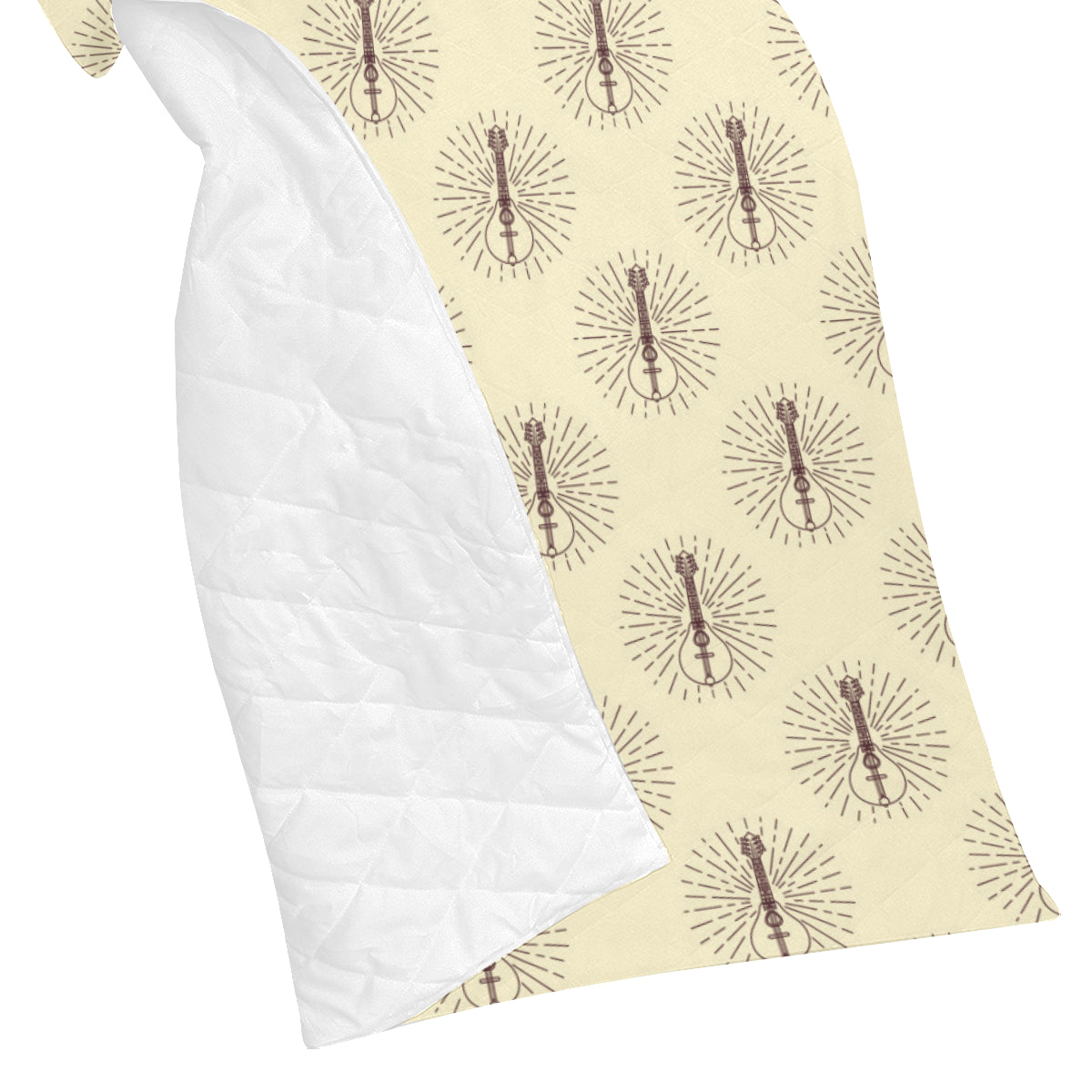 Mandolin Pattern Print Design 02 Premium Quilt