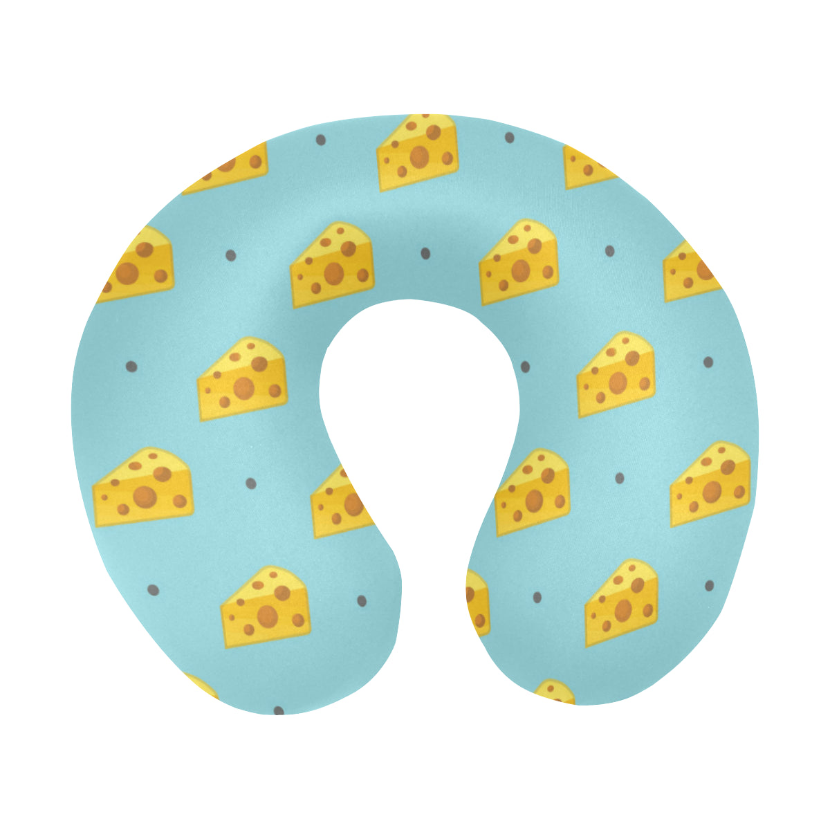 Cheese Pattern Print Design 02 U-Shaped Travel Neck Pillow
