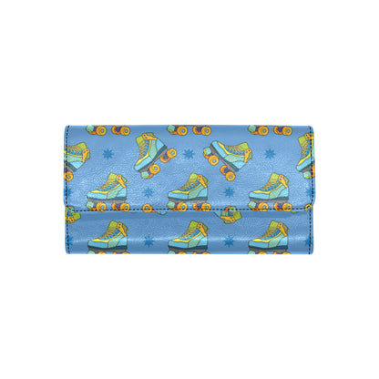 Roller skate Pattern Print Design A04 Women's Trifold Wallet