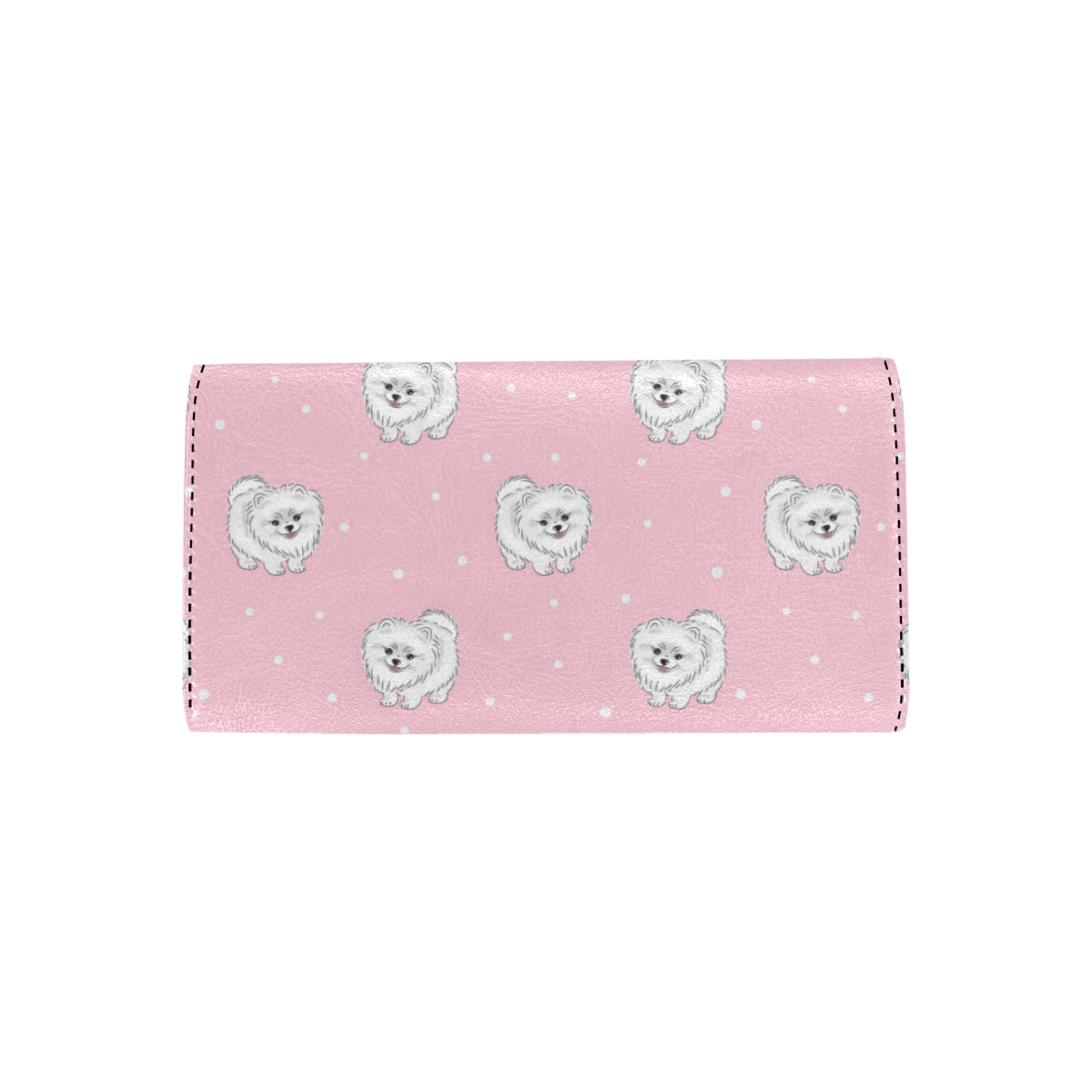 Pomeranians Pattern Print Design A02 Women's Trifold Wallet