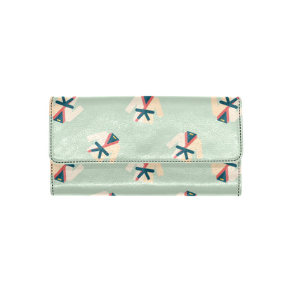 Karate Pattern Print Design 02 Women's Trifold Wallet