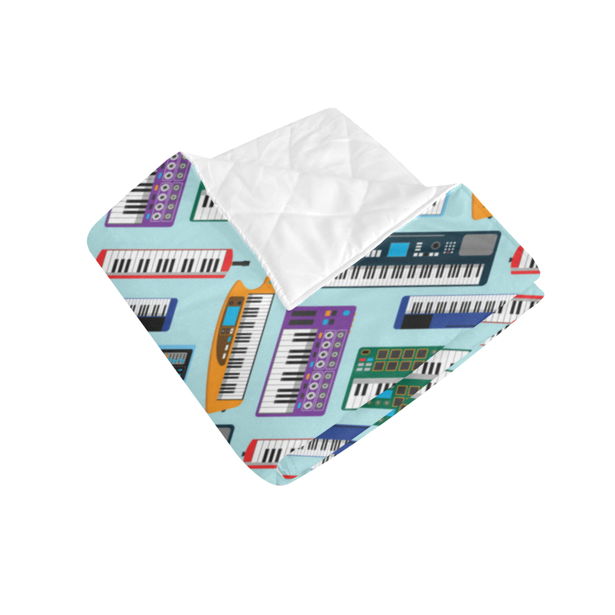 Synthesizer Pattern Print Design 02 Premium Quilt