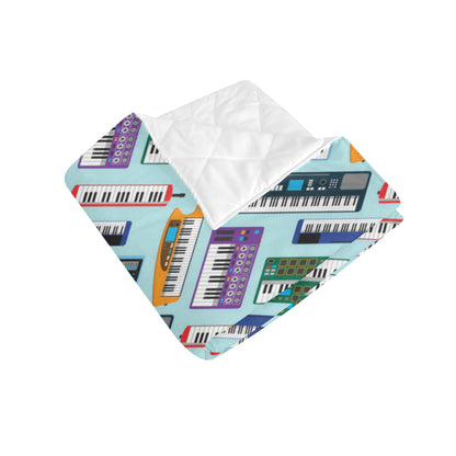 Synthesizer Pattern Print Design 02 Premium Quilt