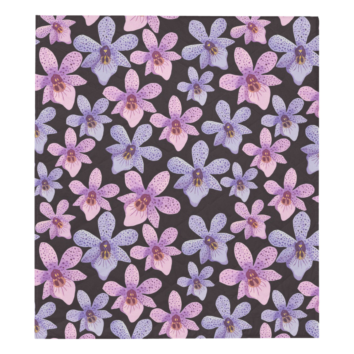 Orchid Pattern Print Design OR08 Premium Quilt