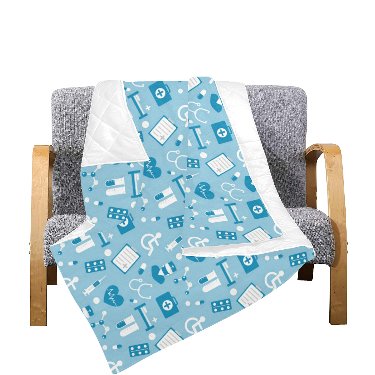 Medical Pattern Print Design 05 Premium Quilt
