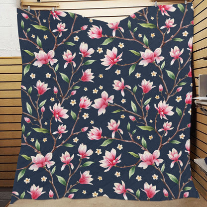 Magnolia Pattern Print Design MAG09 Premium Quilt