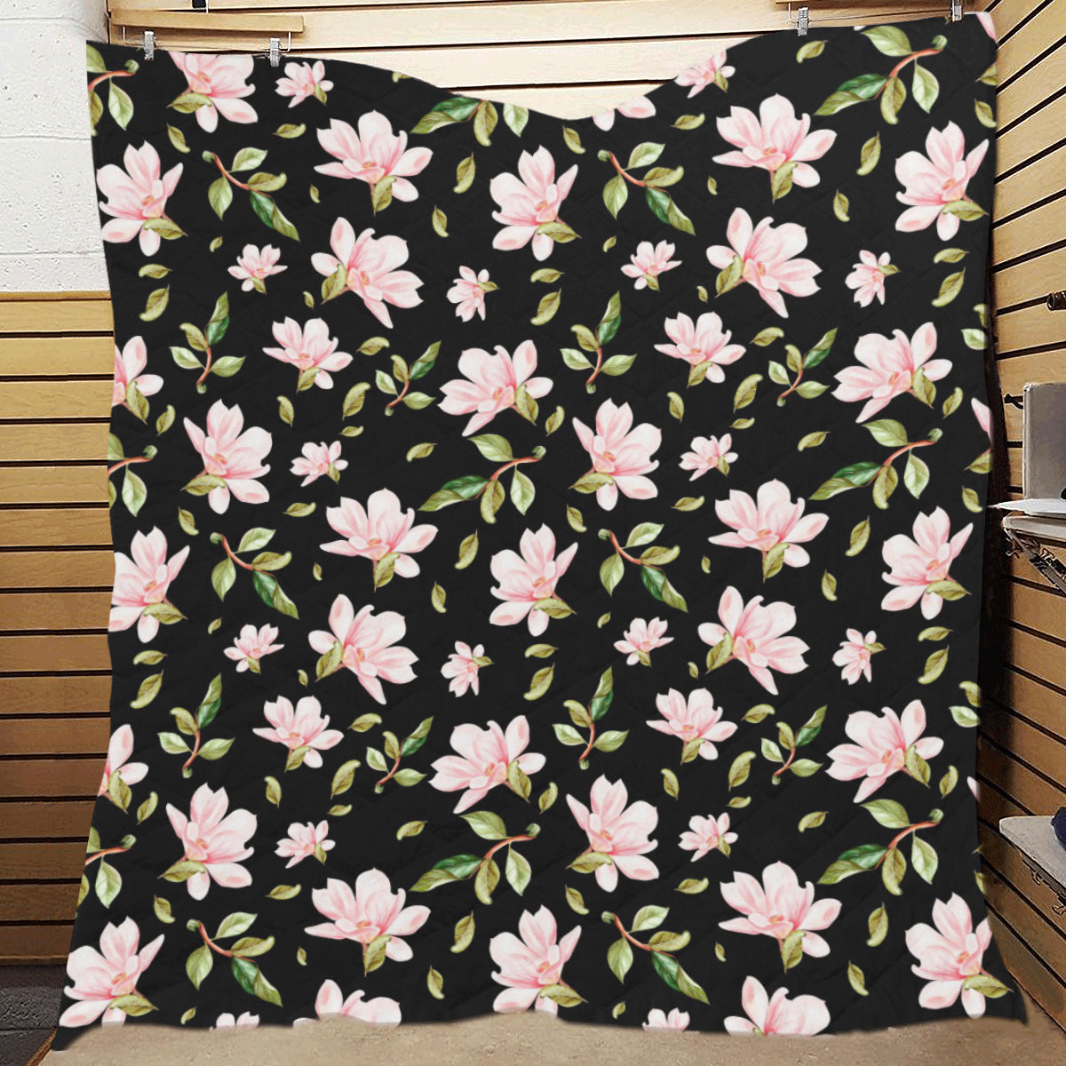 Magnolia Pattern Print Design MAG01 Premium Quilt