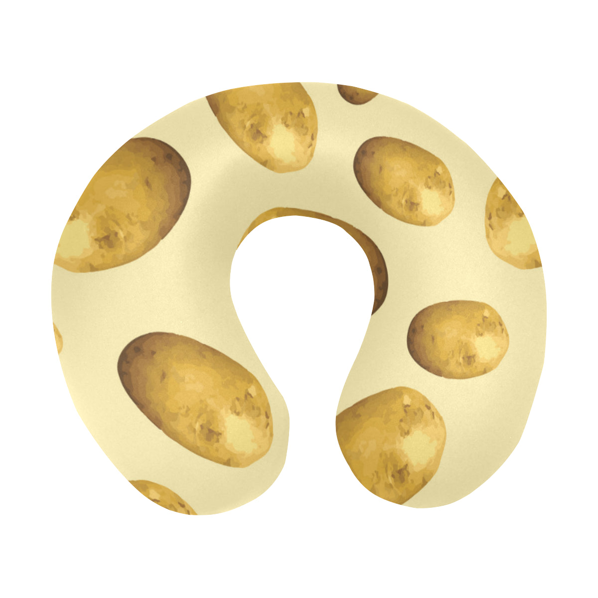 Potato Pattern Print Design A01 U-Shaped Travel Neck Pillow