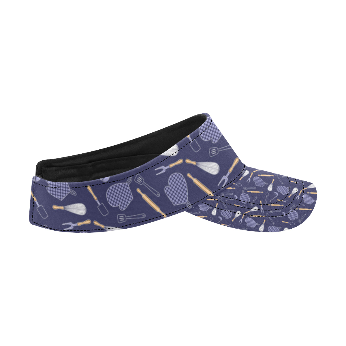 Cooking Kitchen Tools Pattern Print Design 04 Unisex Sun Visor