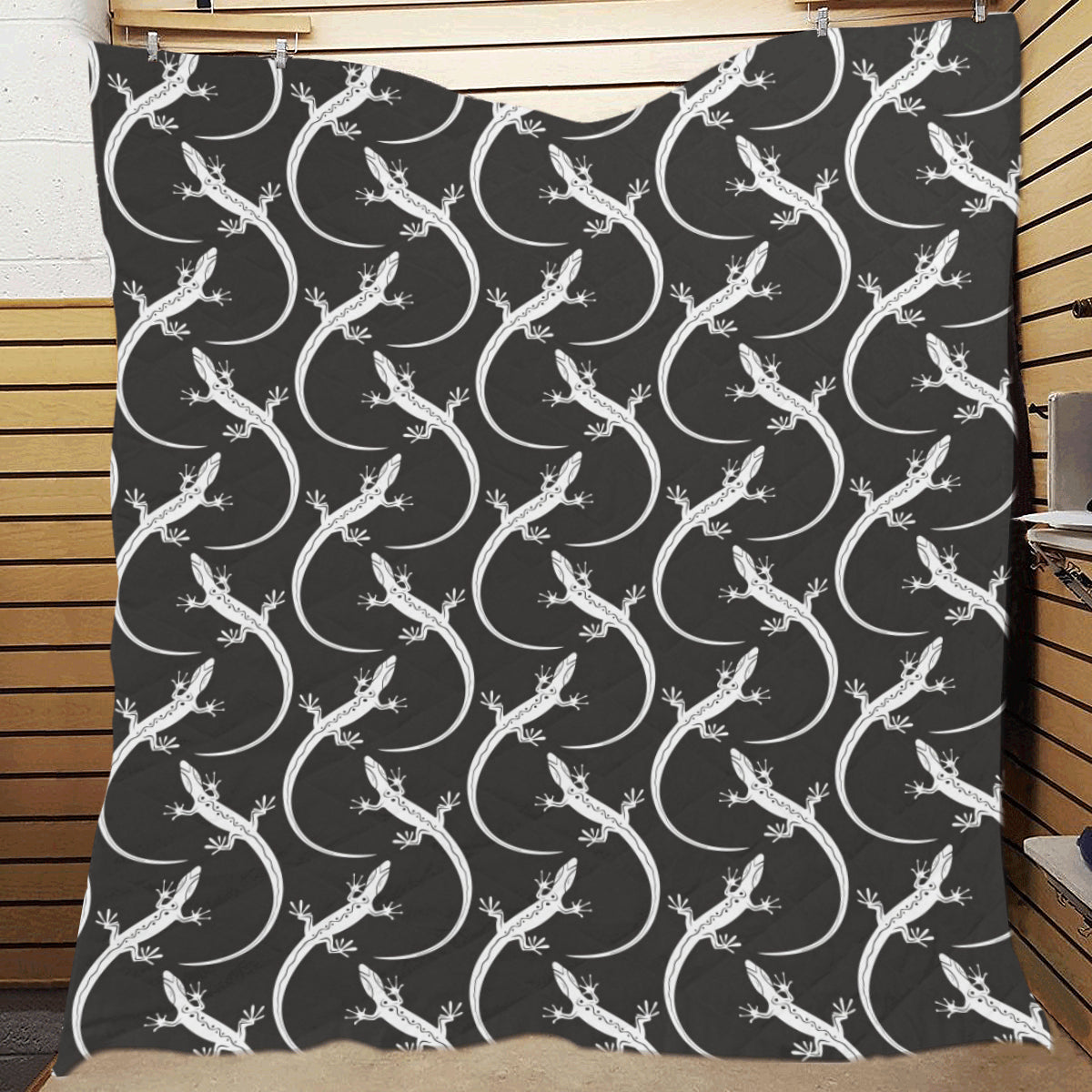 lizard Pattern Print Design 01 Premium Quilt