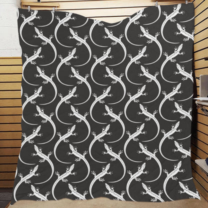 lizard Pattern Print Design 01 Premium Quilt