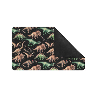 Dinosaur Print Pattern Rubber Doormat