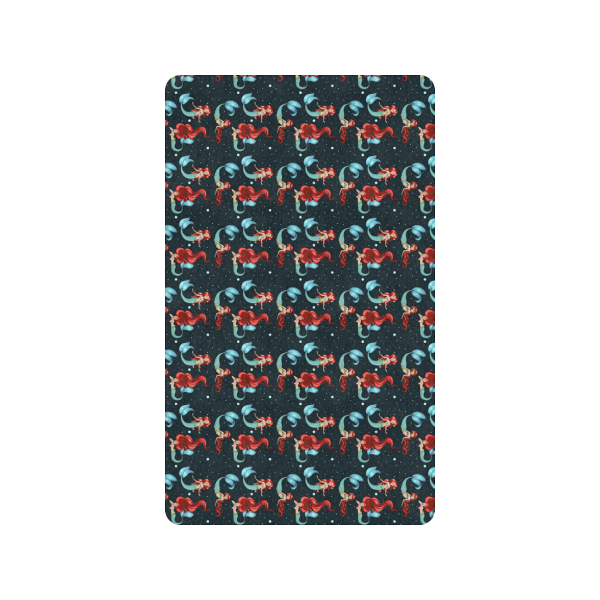 Mermaid Girl Themed Design Print Rubber Doormat