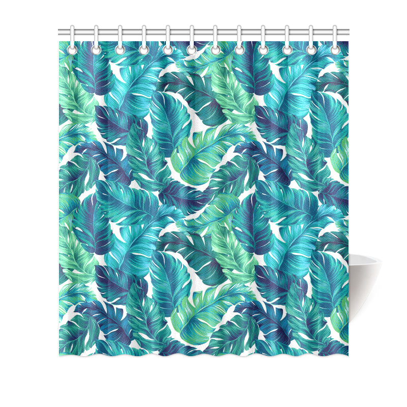 Brightness Tropical Palm Leaves Shower Curtain