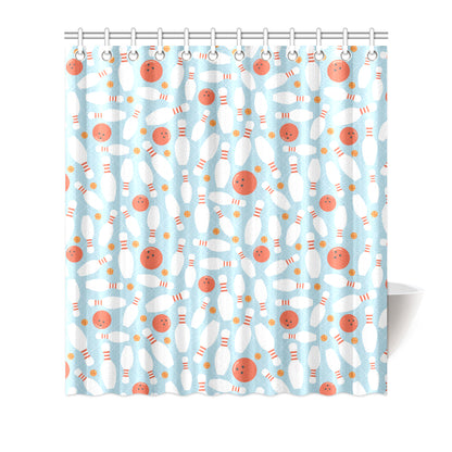 Bowling Pattern Print Design 09 Shower Curtain