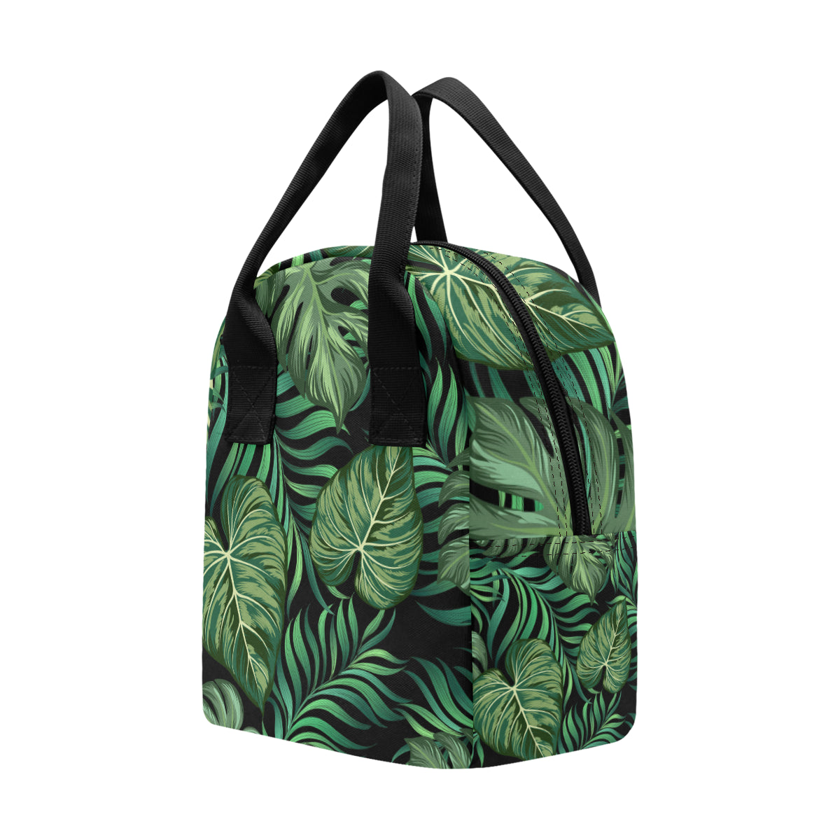 Green Fresh Tropical Palm Leaves Insulated Lunch Bag