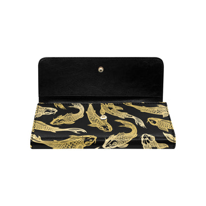 KOI Fish Pattern Print Design 03 Women's Trifold Wallet