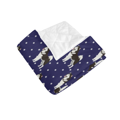 Alaskan Malamute Pattern Print Design 04 Premium Quilt