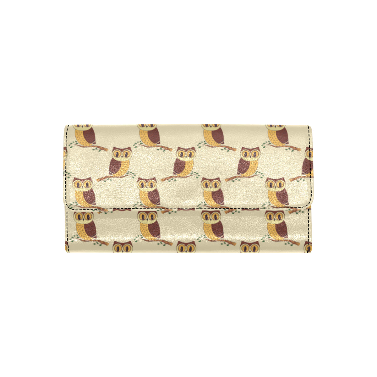 Owl Pattern Print Design A07 Women's Trifold Wallet