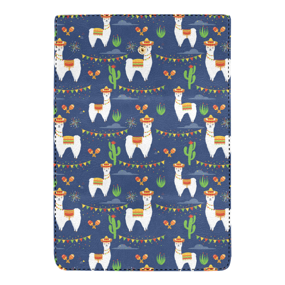 Llama Cactus Pattern Print Design 05 Women's Trifold Wallet