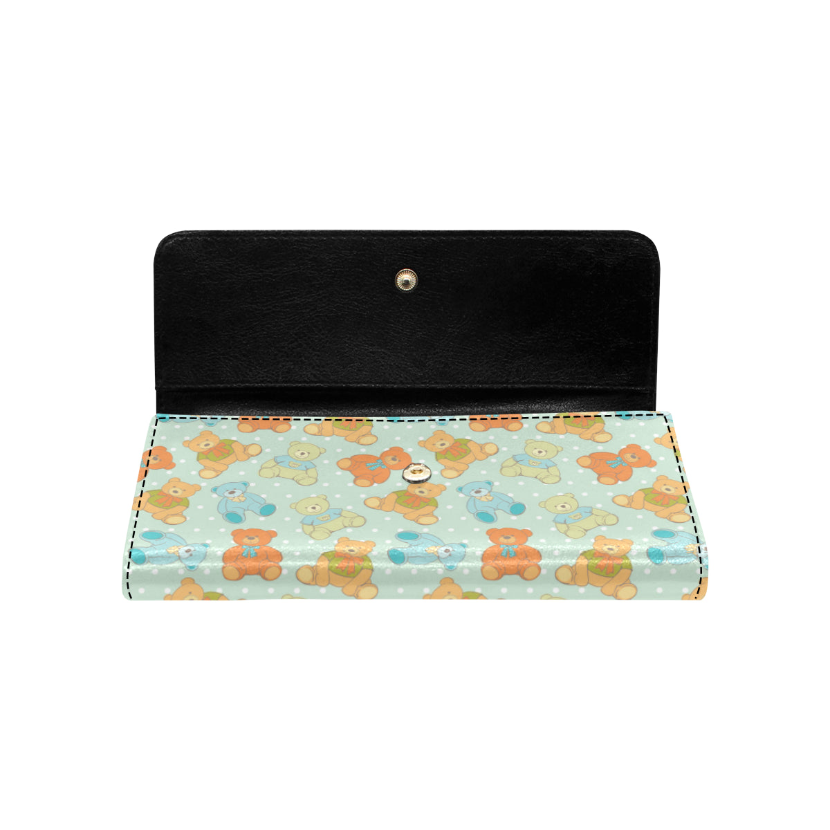 Bear Pattern Print Design 02 Women's Trifold Wallet