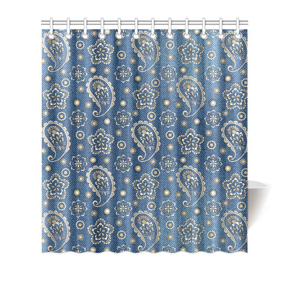 Jean Paisley Pattern Print Design 01 Shower Curtain