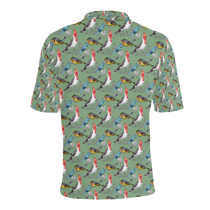 Birds Pattern Print Design 07 Men Polo Shirt