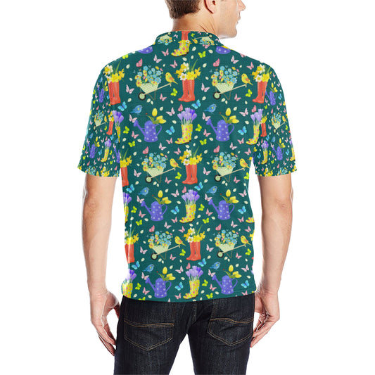 Gardening Pattern Print Design G08 Men Polo Shirt